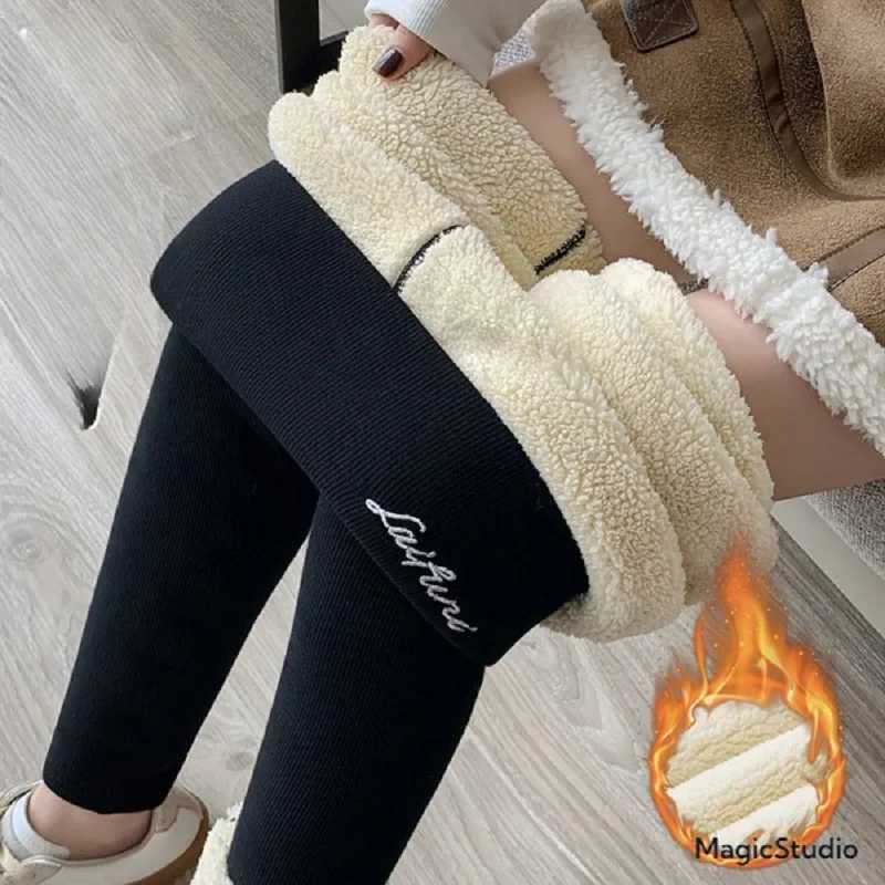 Upgraded Extrathick Warm Lambswool Leggings Womens Winter Thickened Wool Lining High Waisted Tight Fitness Leggings Soft SportsX240914