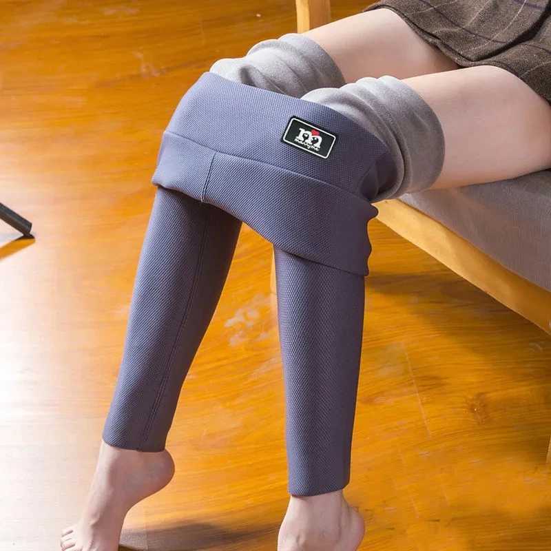 Super Elastic Autumn Winter Leggings New Solid High Waist Trousers Women Large Size Warm Skinny Leggings Vintage Stretch LeggingX240914