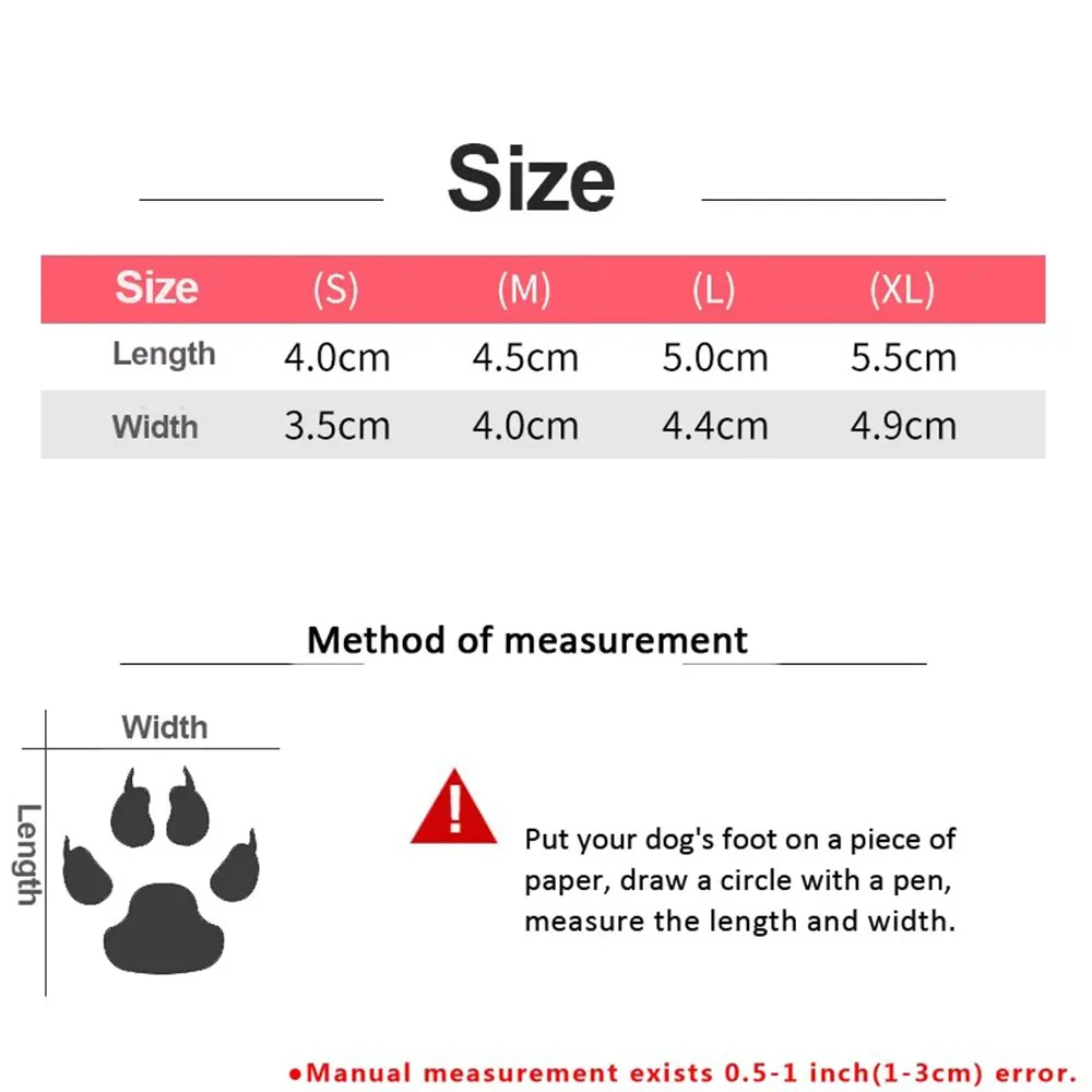 4pcs Anti-Skid Puppy Winter Shoes Small Dog Anti Slip Snow Boots Footwear Thick Warm for Prewalkers Pet Socks Booties Supplies