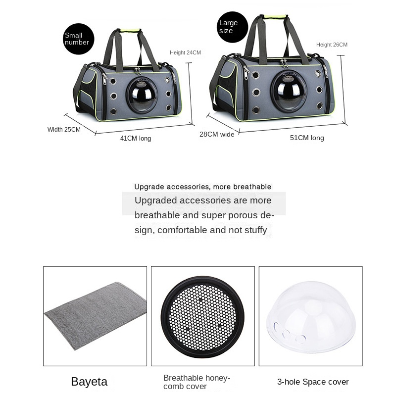 Pet Carrier Astronaut Space Capsule Backpack for Cats Small Dogs Portable Doggie Kitten Cat Travel Bag Outdoor Puppy Supplies