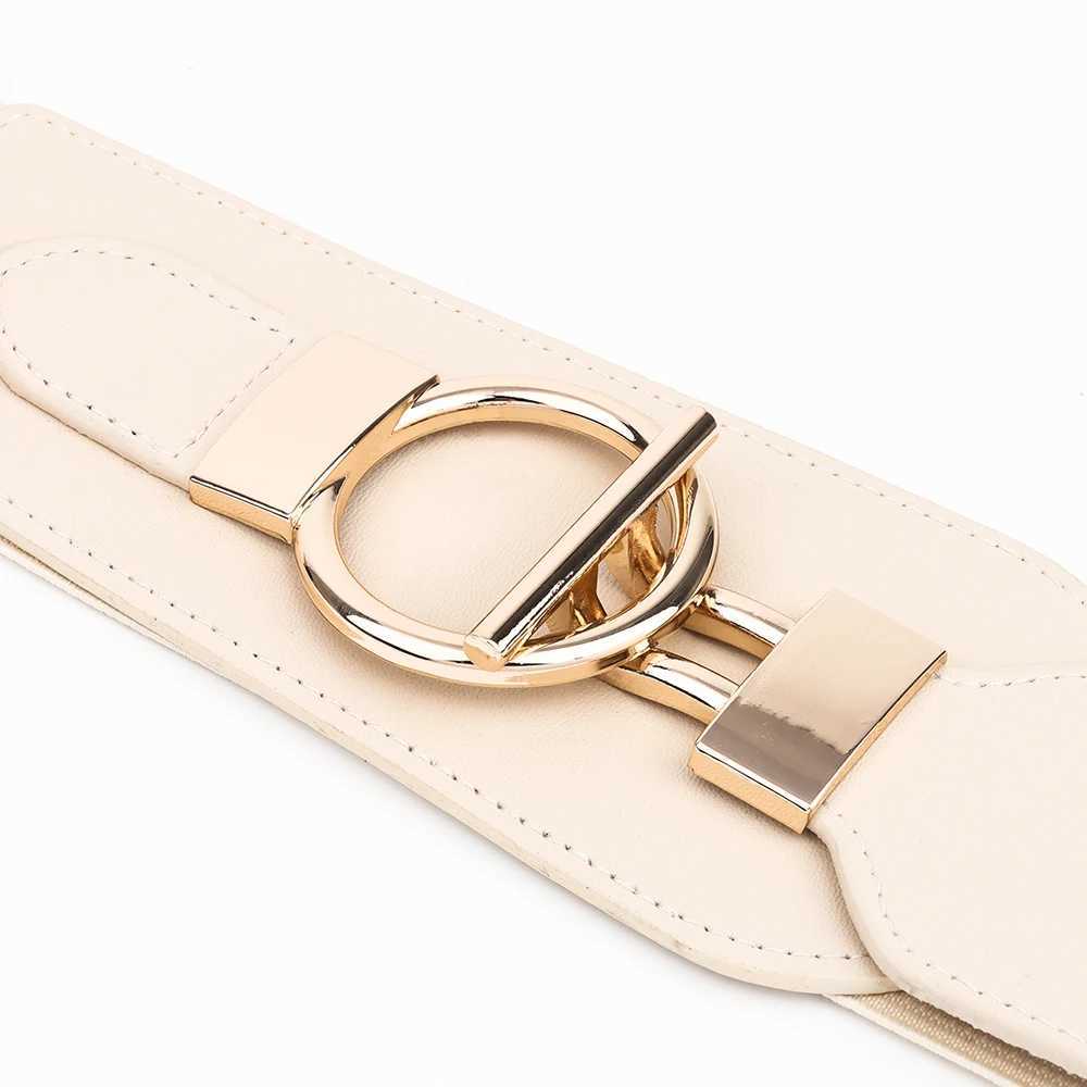Luxury ladies wide belt elastic vintage buckle leather wide fashion wild pin buckle womens belt waist seal beltX240914