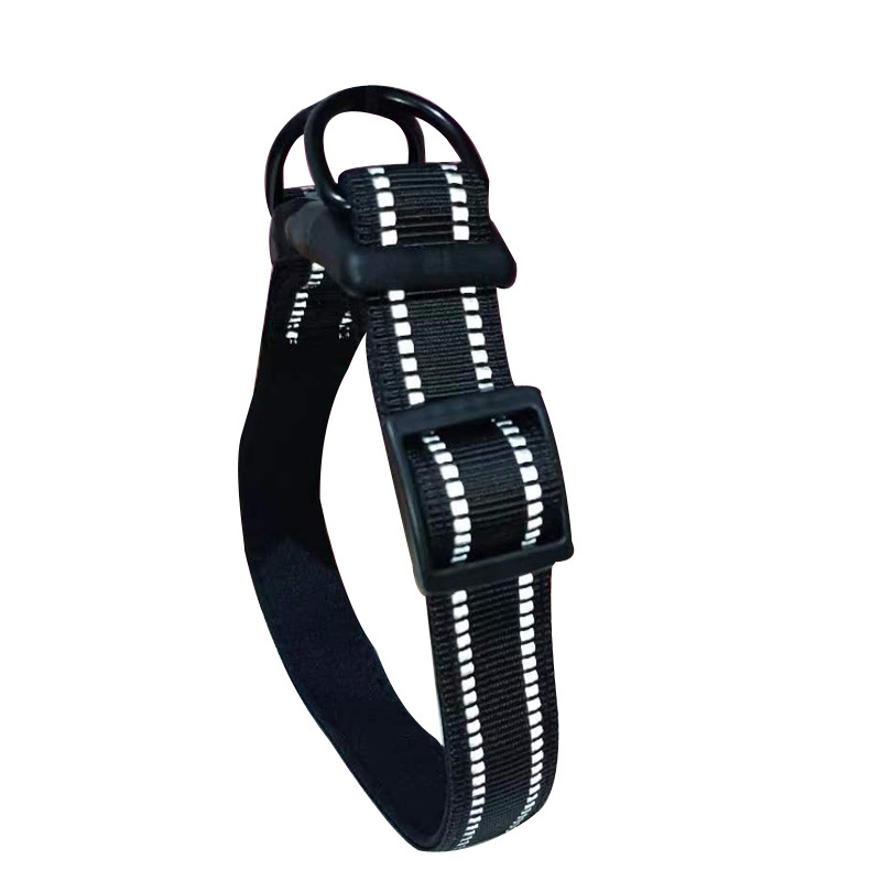 Pet Collar Reflective Large Medium Small Dog Collar Adjustable Dog Collar with Double D Ring and Neoprene Lining Pet Accessories