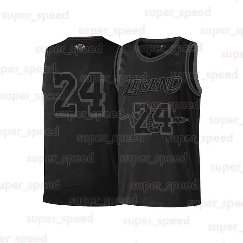 Youth 24 Legends Basketball Jersey Children Stitched Sports T-Shirt Jerseys Boys Kids Black Clothing for Party Gifts