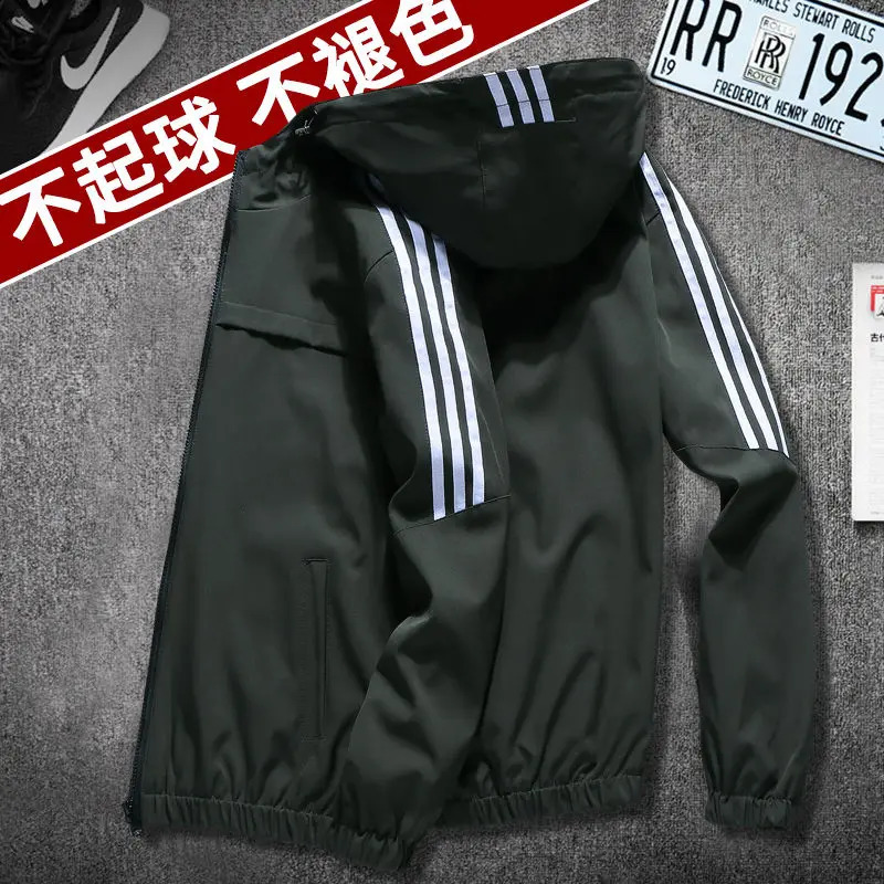 mens casual hooded bomber jacket spring autumn hiphop plus size windproof sports zipper outerwear 240904