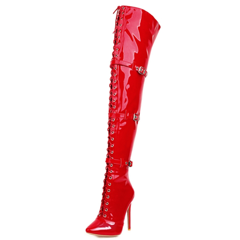 the Over Knee High Thigh Women Winter Sexy Black Red Heels Long Boots Nightclub Party Fetish Dance Shoes Ladies Large Size f921