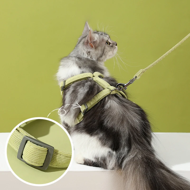 Pet Harness and Leash Set Small Daisy Embroidered Cat Harness with 120cm Walking Leash for Small and Medium Dogs Outing Supplies