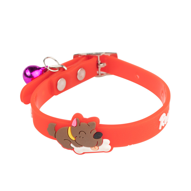 Breakaway Cat Collar with Bells,Soft Rubber Kitten Collars,Safety Adjustable Buckle,Lightweight Cute Cotton Pet Collar for Cats