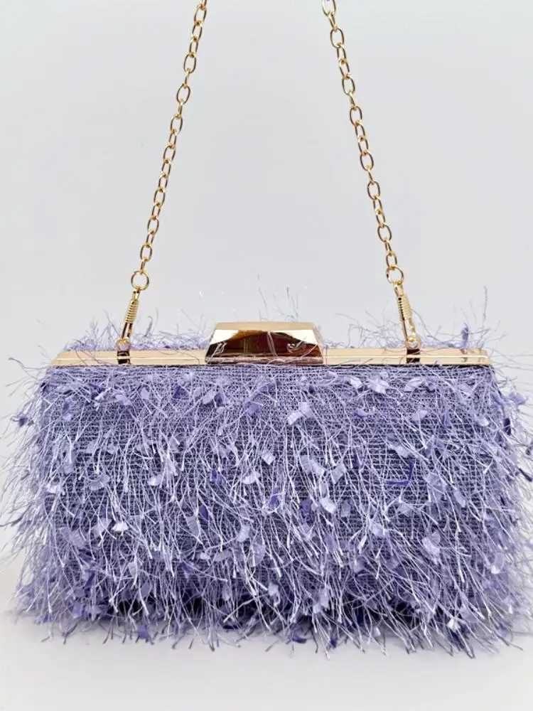 Korean Fashion Tassel Clutch Bag purse luxury for women Crossbody Bag Trend Personality Shoulder Bag Evening Wedding BagKorean FXJ240729