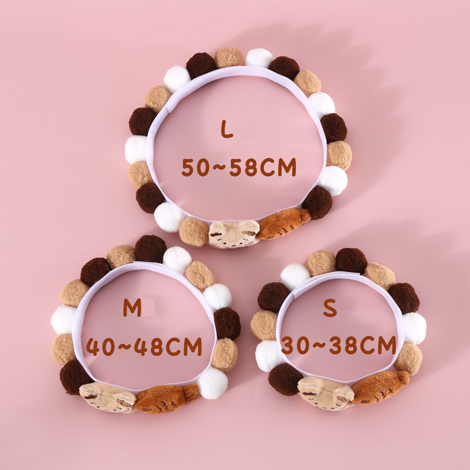 Plush Pet Collar Cat Shiba Inu Corgi Fado Cartoon Teddy Colorful Candy Ball Cat Collar Adjustable Neck Necklace Pets Decoration