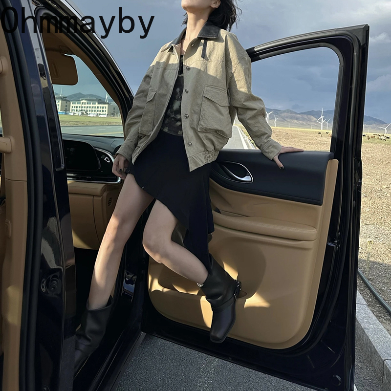 Designer Women Western Cowgirl Boots Fashion Square Toe Belt Buckle Shoes Autumn Winter Thick Heel Ladies Knight Short Booties