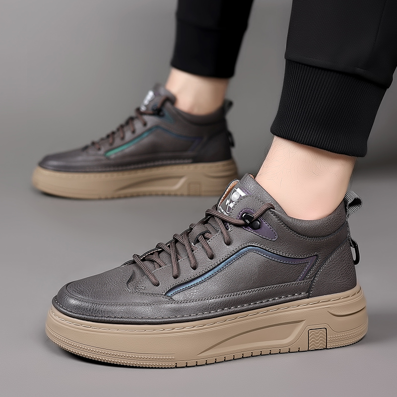 Winter Hot Selling Men's Genuine Leather Casual Shoes Fashionable Height Increasing Shoes Versatile Men's Outdoor Oxford Shoes