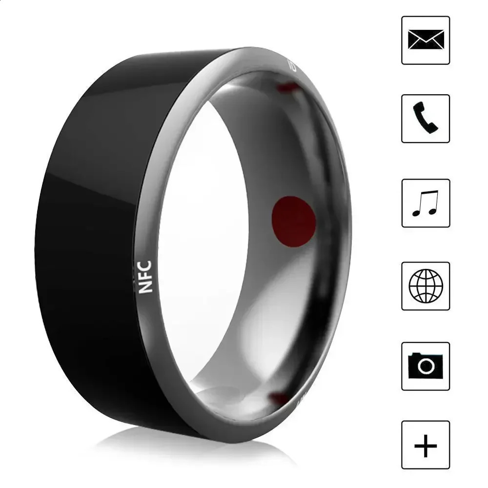 NFC Smart Ring Multi-function Electronic Bluetooth Ring Solar Ring IC Rewritable Analog Access Card Tag Key Ip68 Waterproof 240914