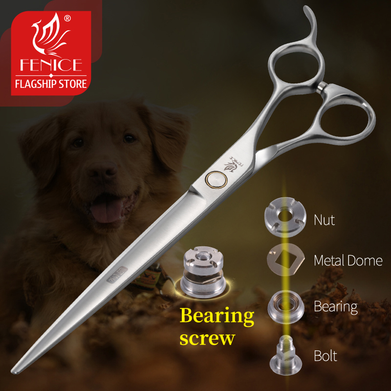 Fenice 6.75/7.5 inch bearing screw professional pet grooming scissors for dogs cutting grooming shears tesoura tijeras