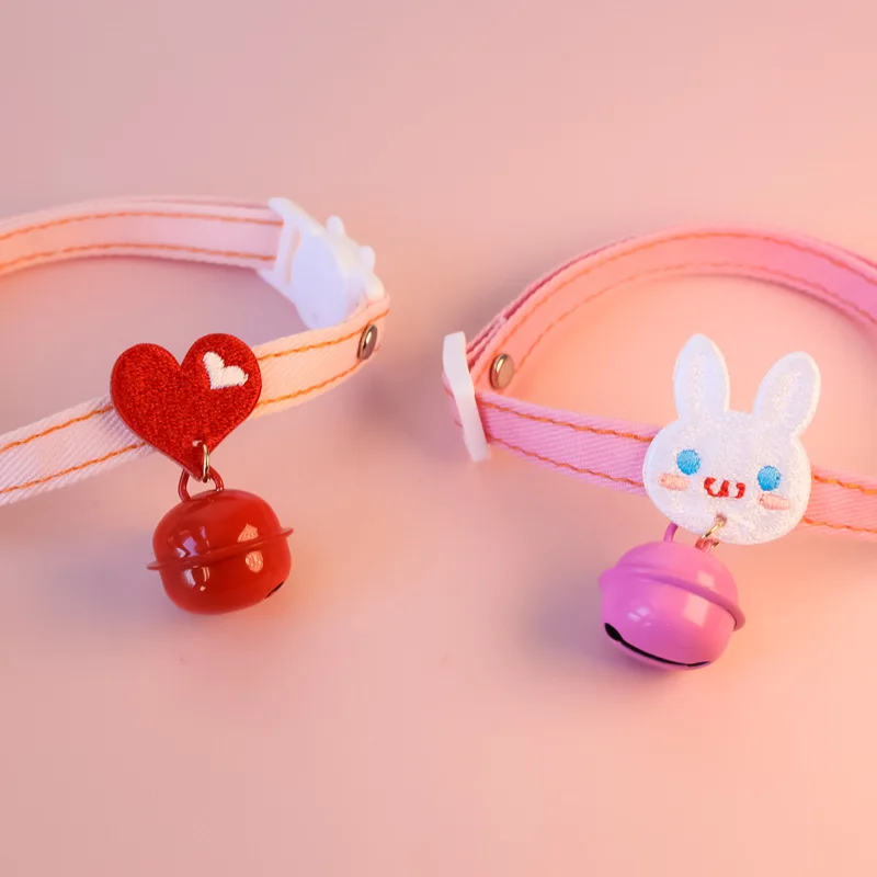 Cats Collar Breakaway for Cats Girl Boy Adjustable Length Cute Pet Collar with Cartoon Animals & Little Bell Kitten Accessoires