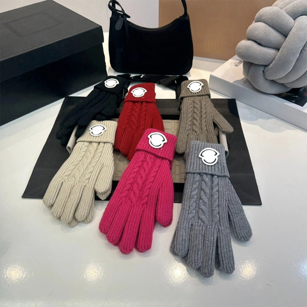 Designer Gloves Warm Luxury Winter Man Woman Thickening Knitted Glove Five Finger Cold Proof Touch Screen Mittens
