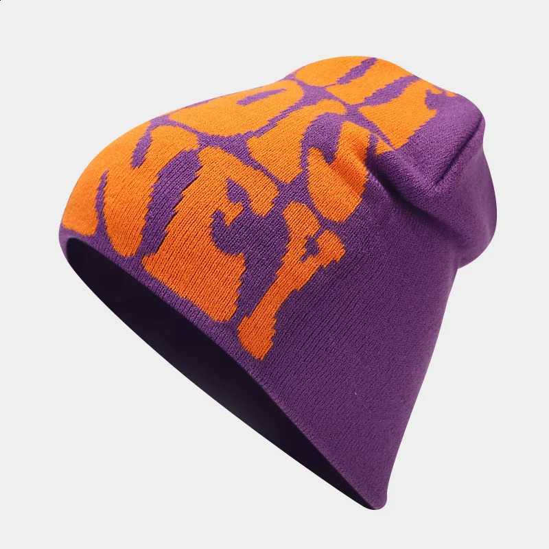 High Quality Unisex Acrylic Jacquard Winter Cap Pullover Protection Warm Hat Skull Knitted Sports Ski Beanie y240906