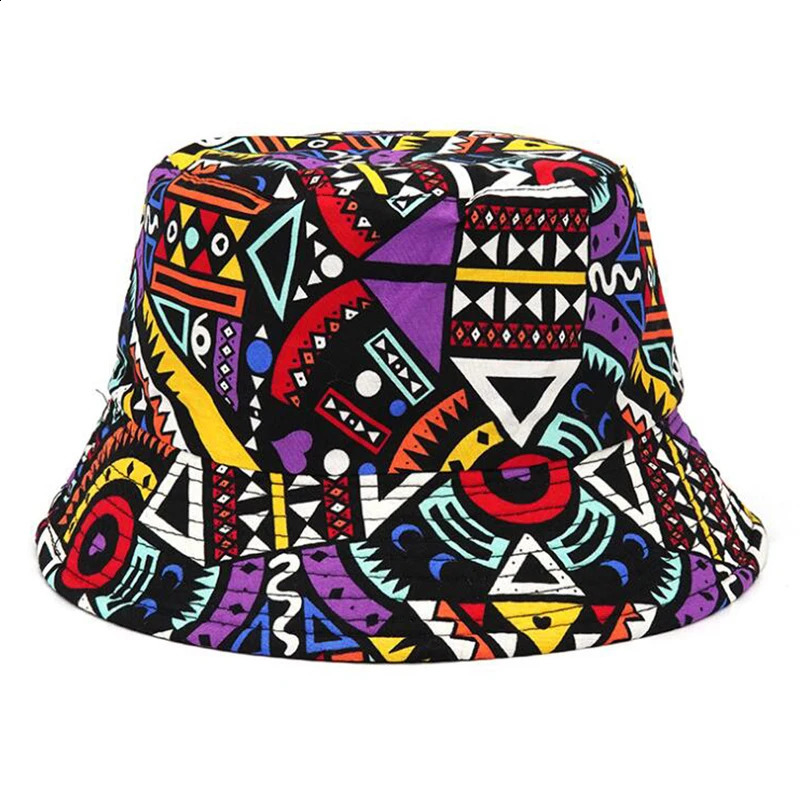 2023 Summer Graffiti Bucket Hat for Women Men Skull Floral Outdoor Foldable Bob Fisherman Girls Gorros Panama Sun 240906
