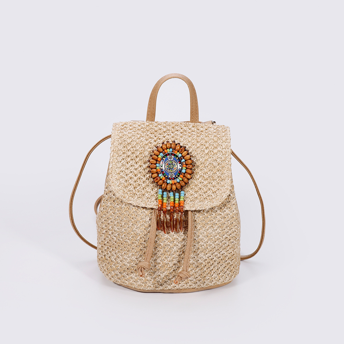 Grass 2024 new high-end water bucket bag niche design woven backpack