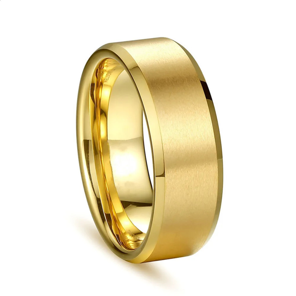 JUCHAO Classic Ring Men Black Jewelry Wedding Bands Boyfriend Gift Drop 240906
