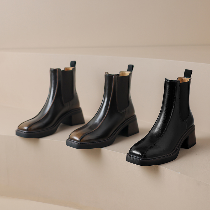 2024 AIYUQI New Square Toe Women Retro women'sAnkle Non-slip Fashion Ankle Boots female Winter Shoes 86ff