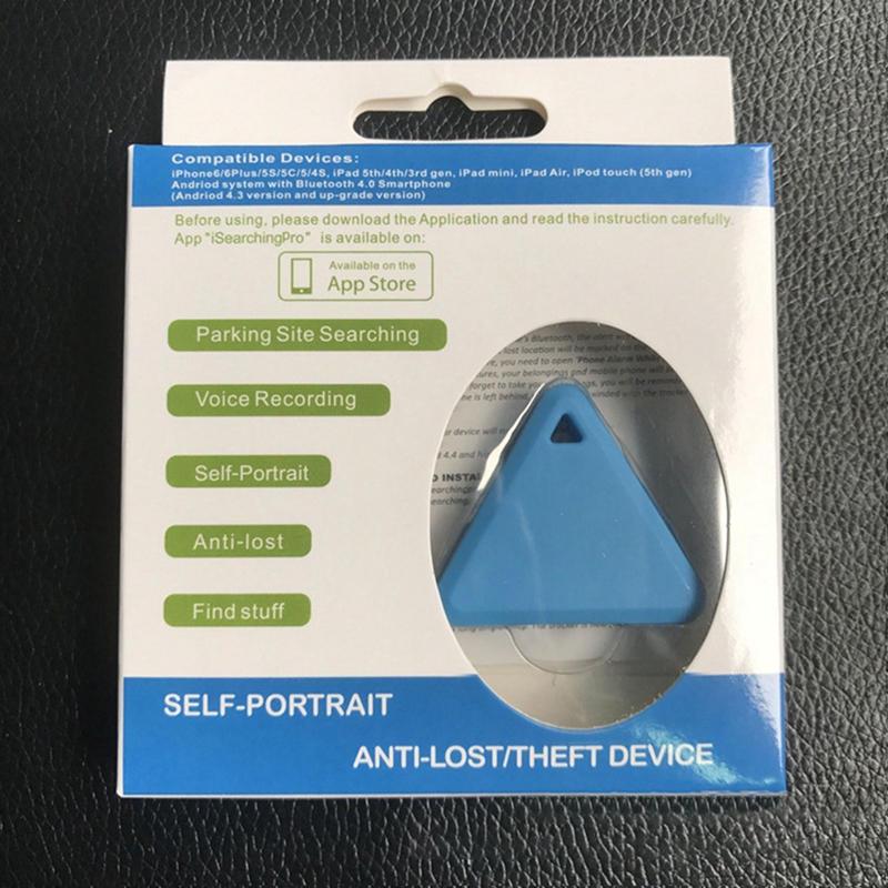 Pink Triangle Bluetooth Tag Monitor Key Wallet Pet Cat Dog Child Anti Lost Finder Locator 2-Ways Alarm Green Blue