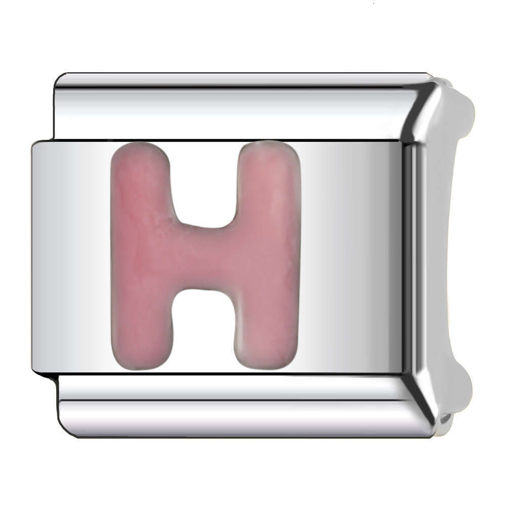 New Women's Gift Colorful 26 English Letters Bead Italian Charms Links Bangle Beads Fit 9mm Stainless Steel Bracelet Making DIY For Women Fashion