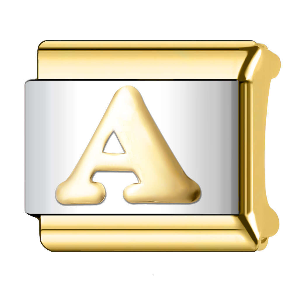 New Women's Gift 26 Alphabet Letters Bead Italian Charms Links Bangle Beads Fit 9mm Stainless Steel Bracelet Making DIY For Women Fashion Jewelry