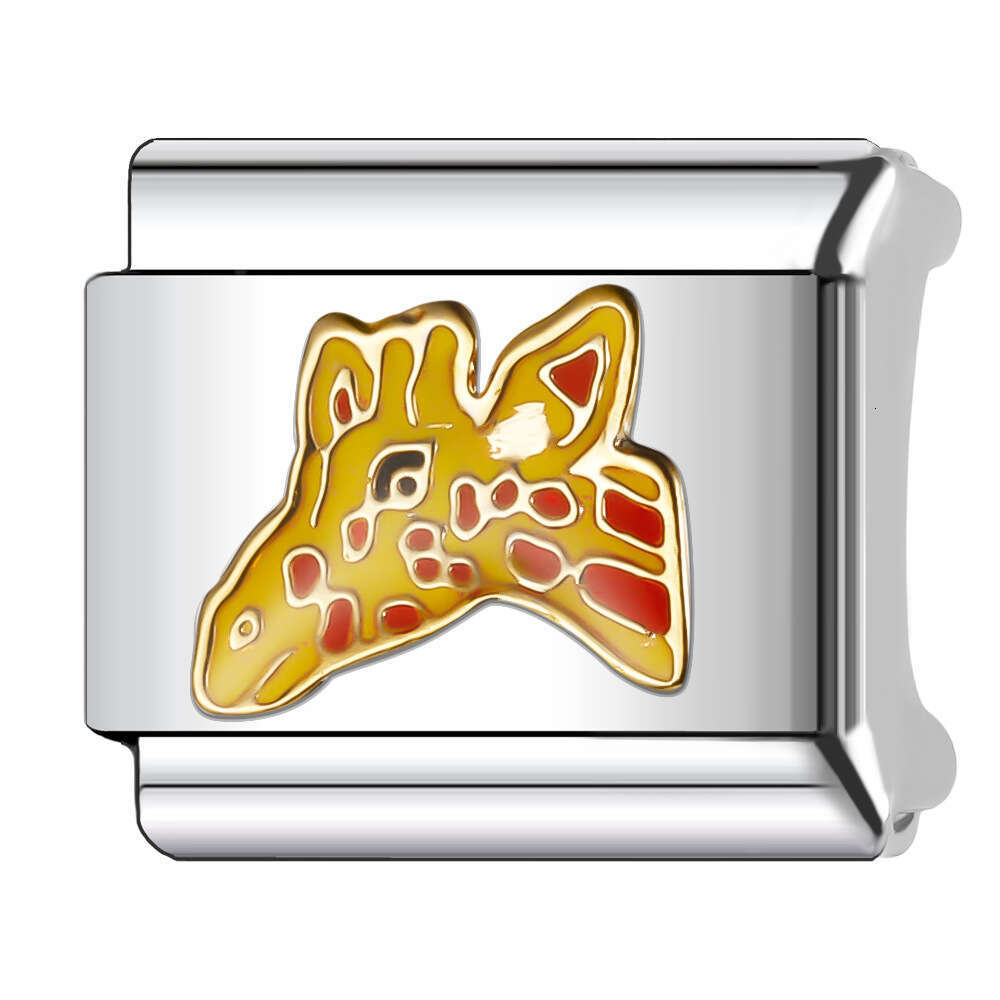 New Women's Gift cute black cat pink pig Bead Italian Charms Links Bangle Beads Fit 9mm Stainless Steel Bracelet Making DIY For Women Fashion Jew