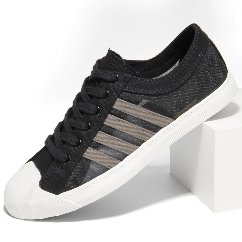 Men's Mesh Canvas Shoes Summer Lace Up Breathable Cool Men's Fashion Flat Casual Shoes Students Canvas Shoes BD21243