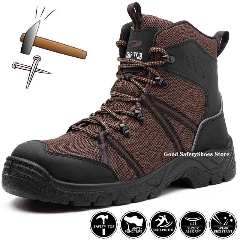 Men Anti-Static For Work Shoes Outdoor Hiking Puncture-Proof Safety Boots bff8