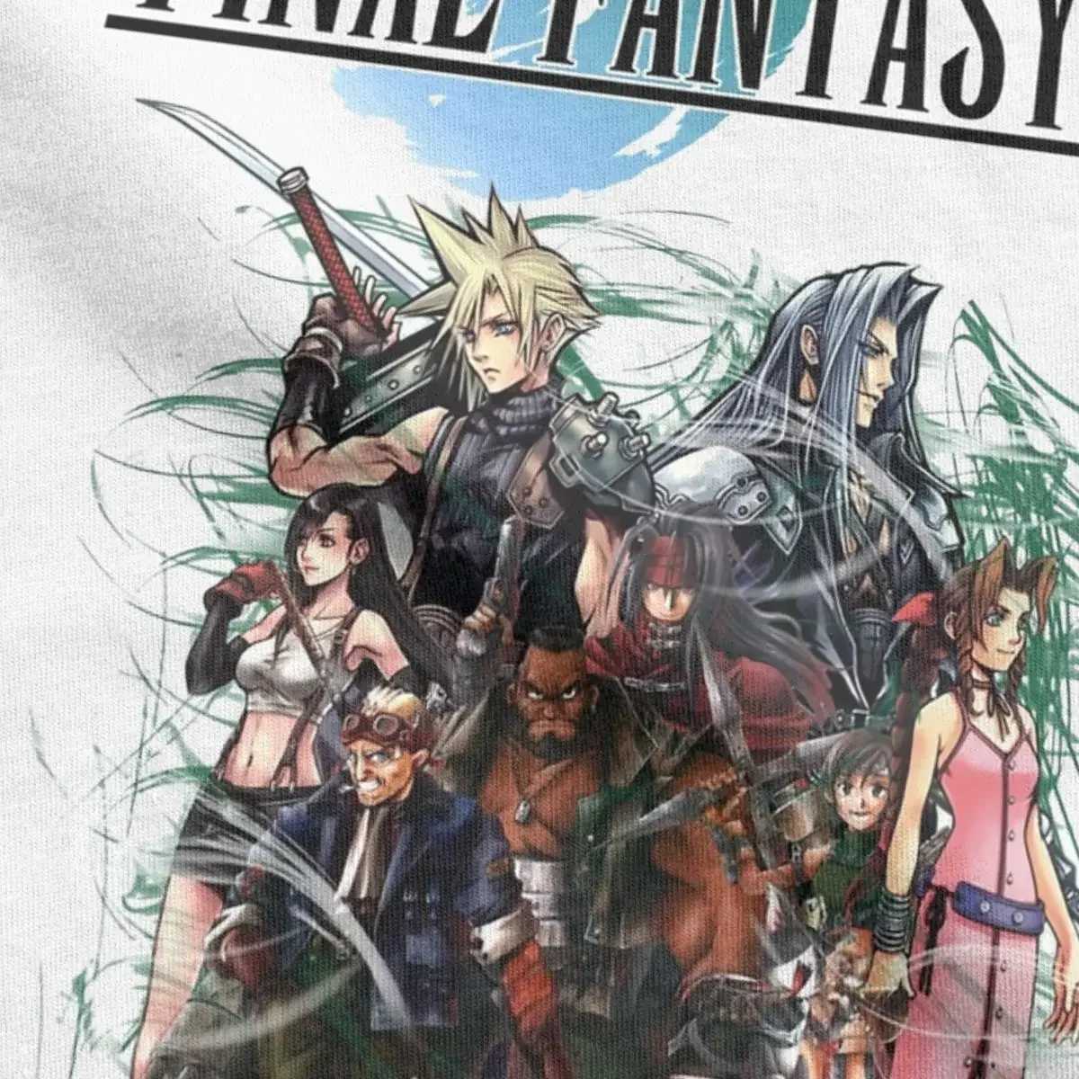 Summer Retro Final Fantasy VII Mens and Womens T-shirts Collage Final Fantasy 7 Game Fun T-shirts Cotton Unique Clothing CL240913