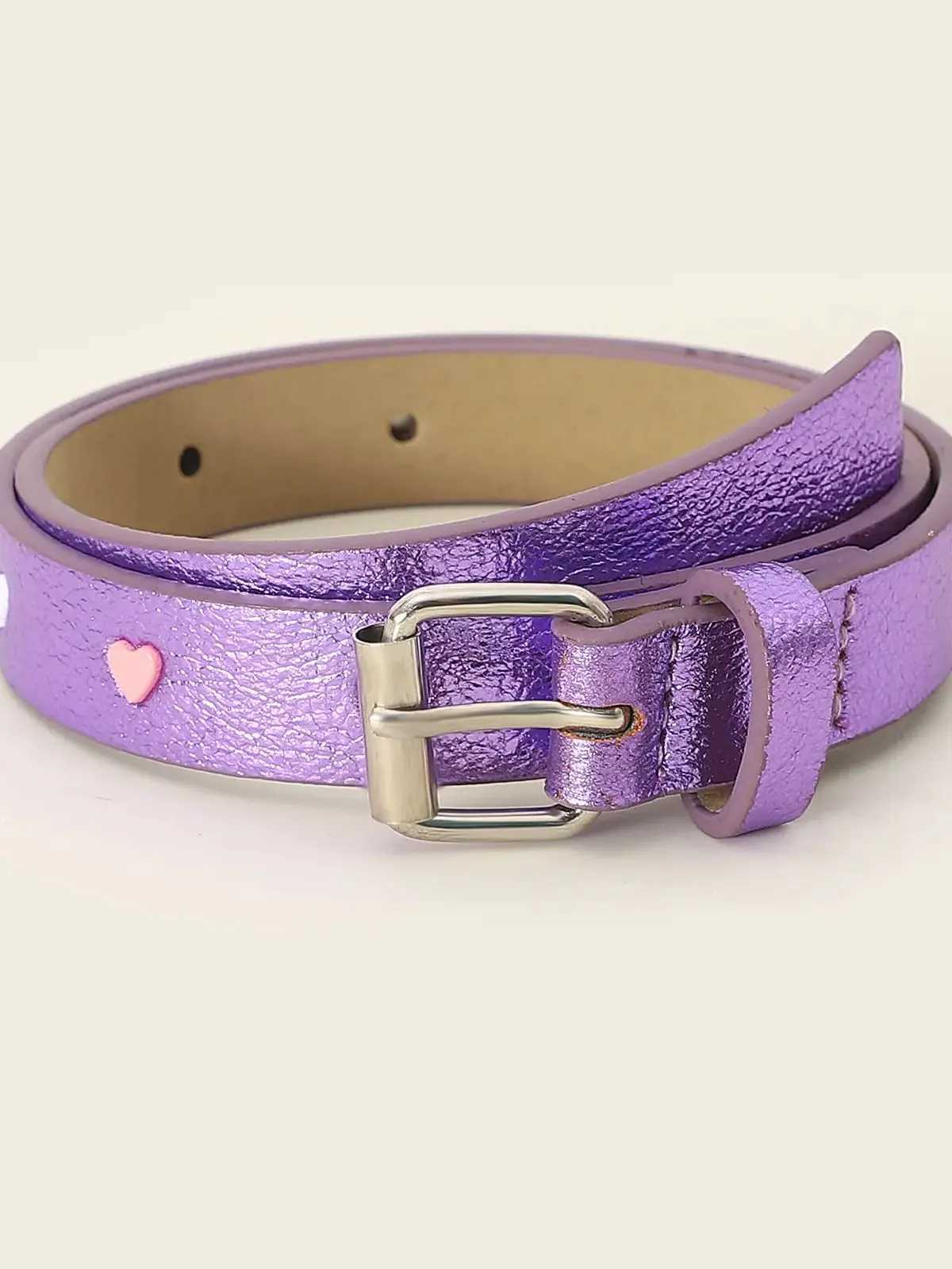 New style cute kids belt adjustable metal buckle purple kids beltX240914