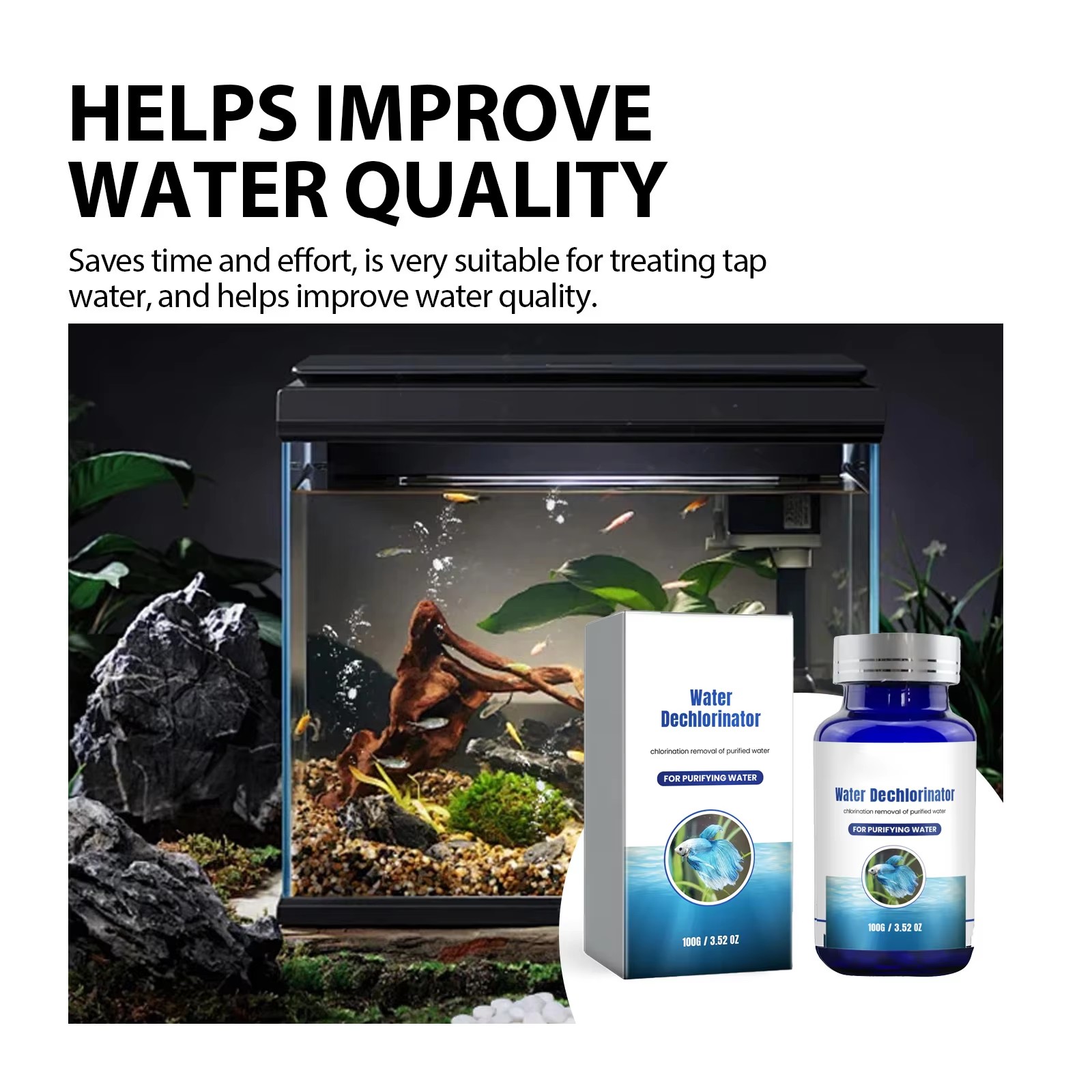 Algae Removal Tablet Fish Tank Moss Remover Water Tank Purifier Tank Pond Cleaning Antibacterial Algaecide Aquarium Detergent