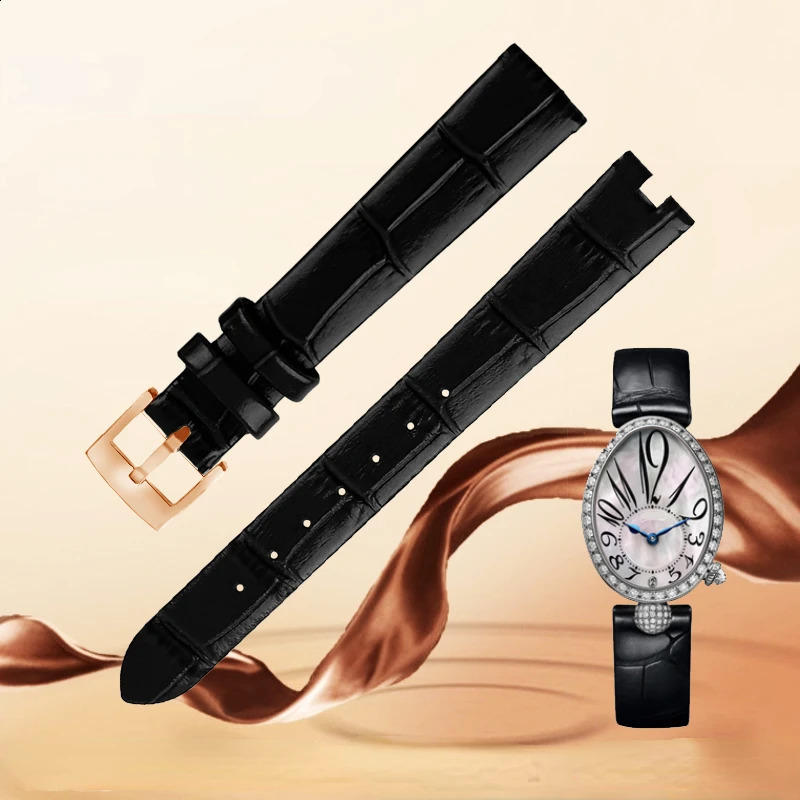 Genuine Leather Watch Strap for Geya Queen of Naples Series Polo 6260l Womens Waterproof Sweat-Proof Watchband Accessories14mm 240906