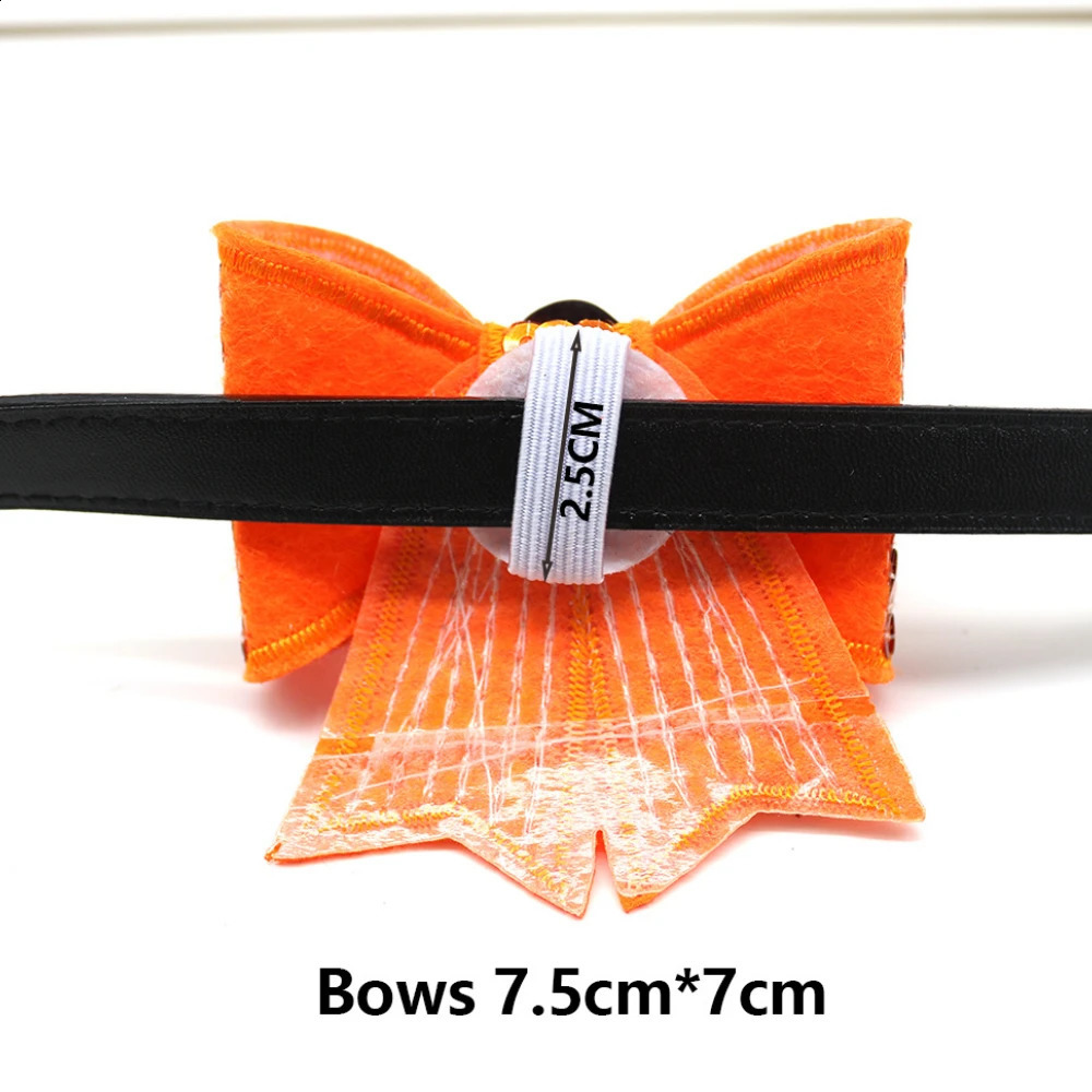 40 pet accessories Halloween dog bow tie sliding pet dog collar skull pet bow for puppy accessories puppy supplies 240914