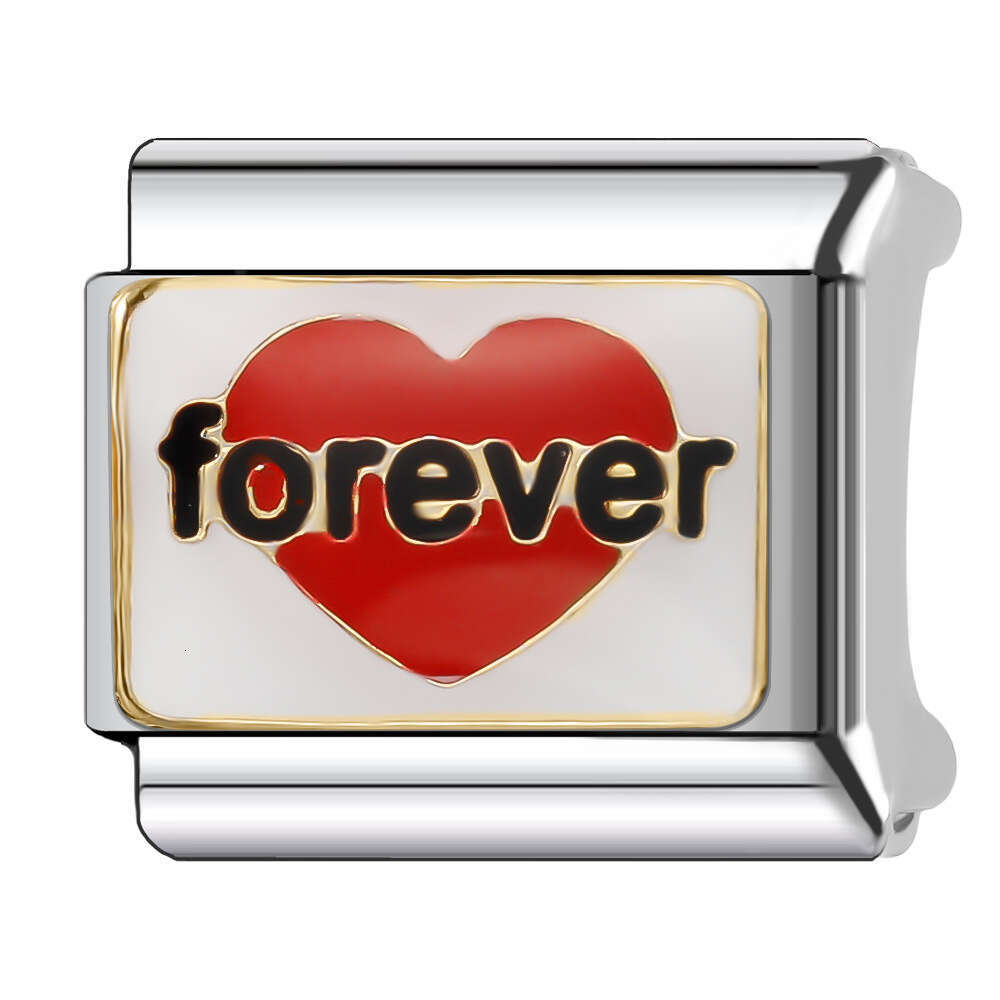 New Women's Gift red pepper Bead Italian Charms Links Bangle Beads Fit 9mm Stainless Steel Bracelet Making DIY For Women Fashion Jewelry