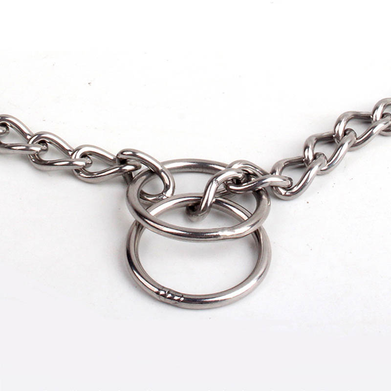 Stainless Steel P Chain for Dogs Training Choke Collars for Large Dogs French Bulldog German Shepherd Heavy Duty Pet Collar