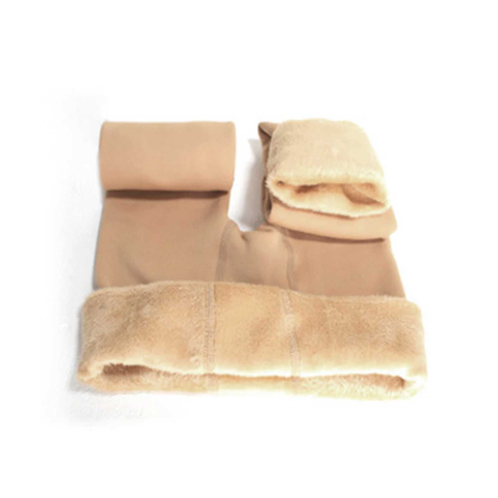 Fleece Leggings for Women High Waisted Plush Pearl Velvet Thick Warm Pants Stretchable Thermal PantsX240914