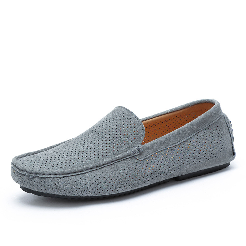 Men Loafers Genuine Leather Casual Shoes Breathable Driving Shoes Fashion Moccasins Green Cow Suede Loafers Office Shoes2023