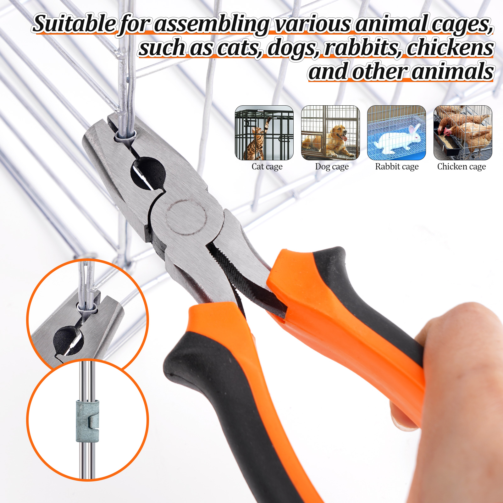 New Animal Pet Cage Pliers Chicken Bird Rabbit Cage Installation Clamp And Repair Tool Catch The Clamp Pliers Nail