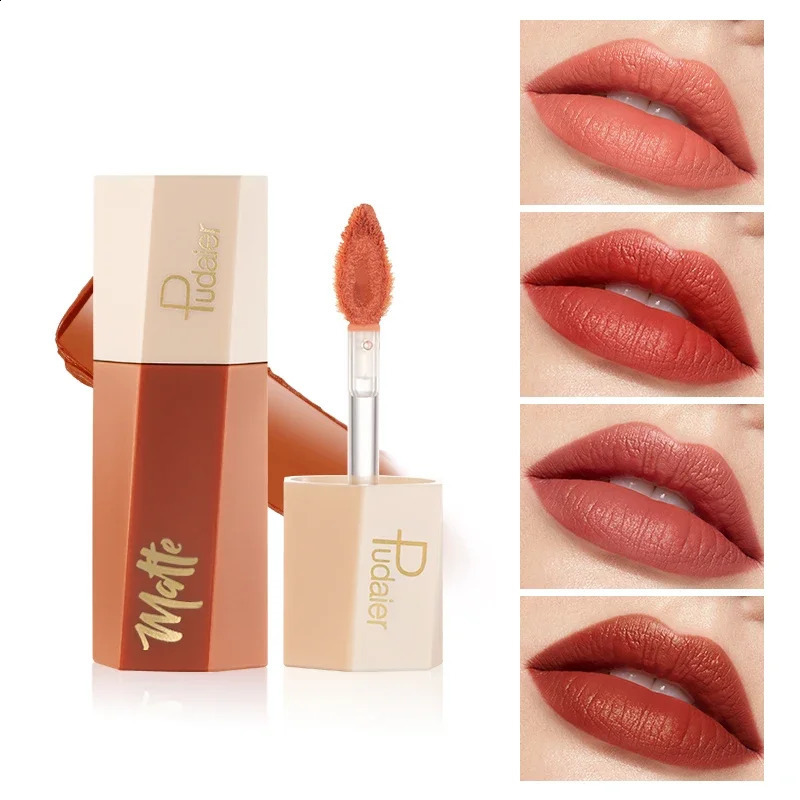 Matte Orange Brown Velvet Lipstick 14 Colors Lip Gloss Lasting Non-marking Red Sexy Waterproof Liquid Lipsticks Makeup Cosmetic 240914