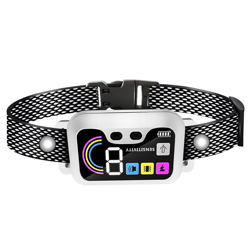 Automatic Anti-Bark Collar IP67 Waterproof Electric Dog Trainer USB Charging with 8 Adjustable Sensitivity Pet Training Supplies