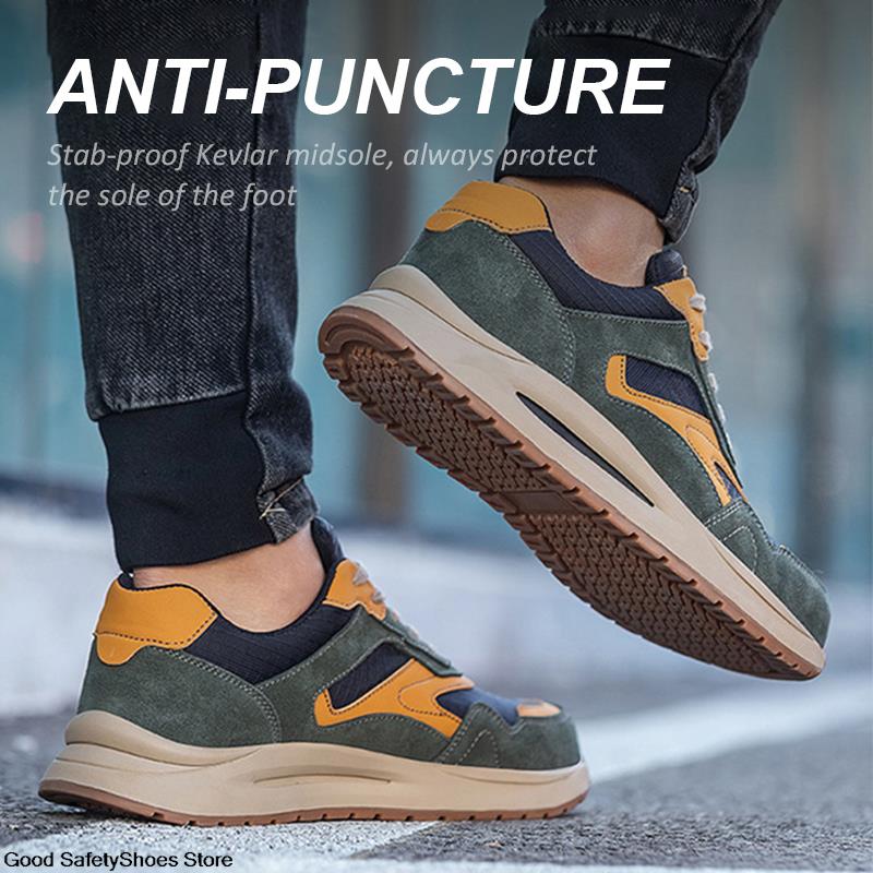 Women Lightweight Work Sneakers Boots Puncture-Proof Indestructible Breathable Steel Toe Safety Shoes Men 2685