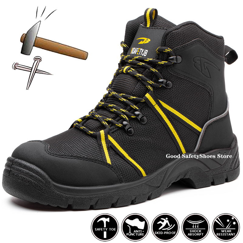 Men Anti-Static For Work Shoes Outdoor Hiking Puncture-Proof Safety Boots bff8