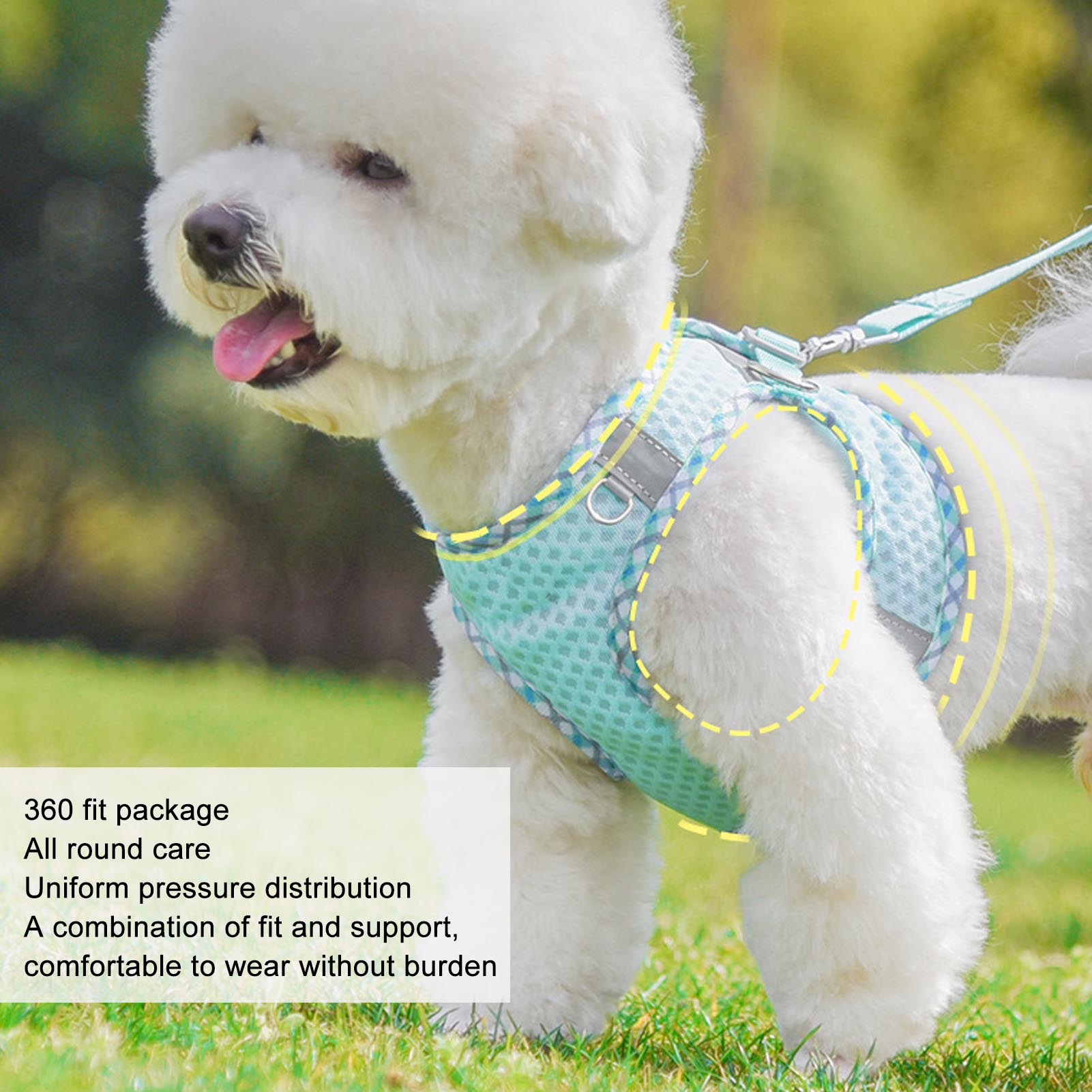 Dog Harness And Leash Set Reflective Adjustable Comfortable Safe Upgraded Pet Leash Harness For Dog Cat