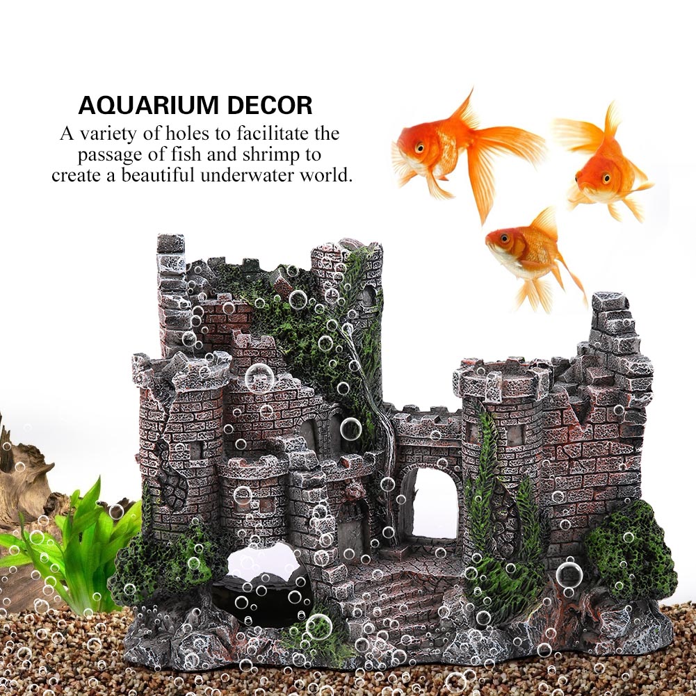 Simulation Resin Hide House for Fish Tank, Aquarium Ornaments, Decor