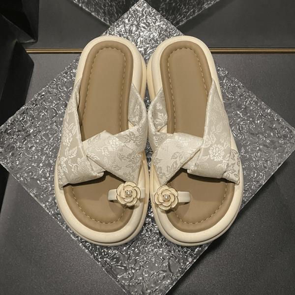 Slippers Ladies flat sandals Women Platform Shale Beach 2025 Sabot Autumn Slides Shoes Summer Clogs Woman Female Slipper dh605855