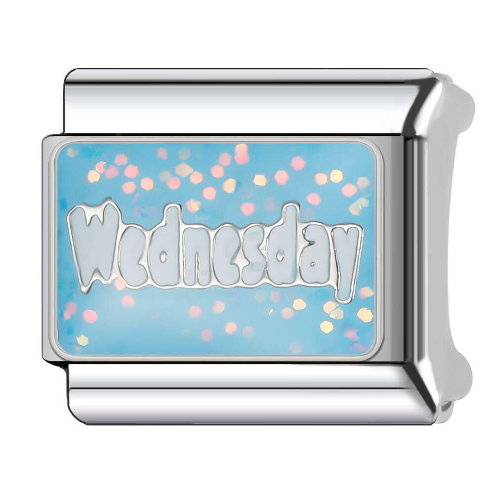 New Women's Gift blue heart Bead Italian Charms Links Bangle Beads Fit 9mm Stainless Steel Bracelet Making DIY For Women Fashion Jewelry