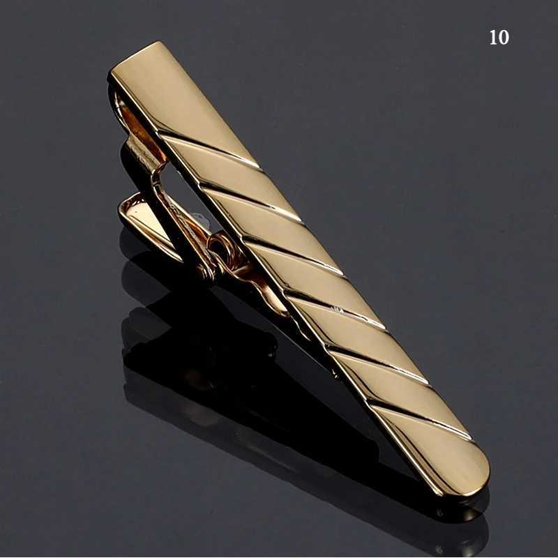 Men Jewelry Pin Clasp Necktie Clip Fashion New Hot-selling Metal Gold Tie Clip Business Formal Wear Groom Wedding DecorationX240914