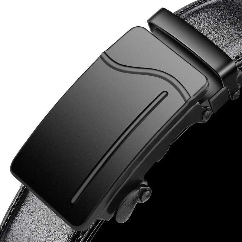 Belt Men LONG Plus Size 110 120 130 140 150 160 170 180cm Genuine Leather Belts for Jeans Strap Male Black Automatic Buckle BeltX240914